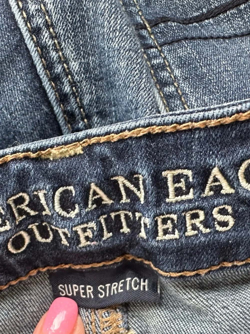 American Eagle Women's Dark Blue Stretch Skinny Jeans Size 2 - 29” Inseam